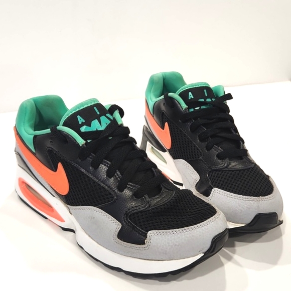 Nike Shoes - Nike Air Max St Trainers Black, Hot Lava, Mint Green Athletic Women's  7 EUC!